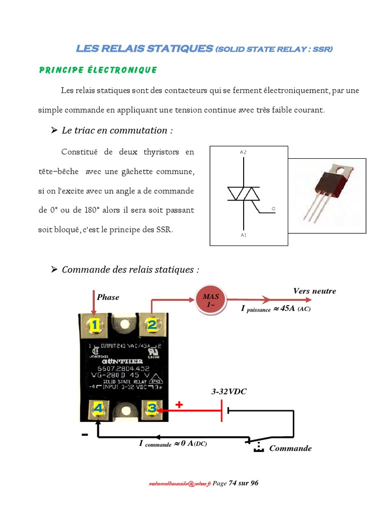 Fonctionnement des relais statiques et triacs | PDF | Infrarouge ...
