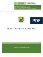 Silabo Quimica General 2022-I
