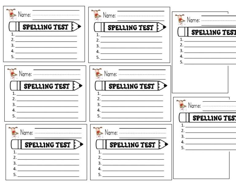 Spelling Bee Template | PDF