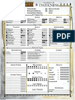 Light Up The Night Character Sheet