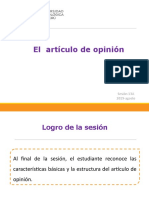13A - N04I - El Artículo de Opinión (Diapositivas) 2019-Agosto