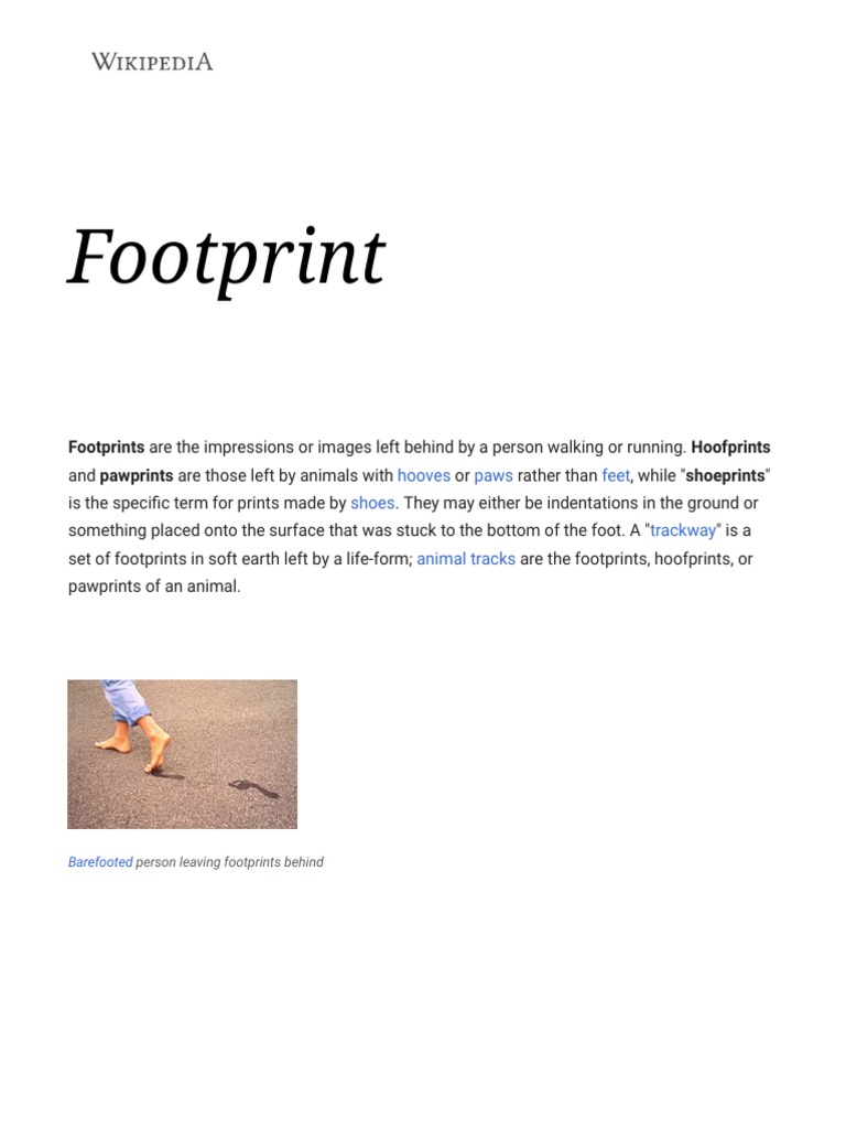 Footprint Wikipedia PDF Forensic Science