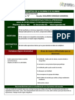 Ficha descriptiva alumno 2do grado necesita apoyo lectura escritura matemáticas