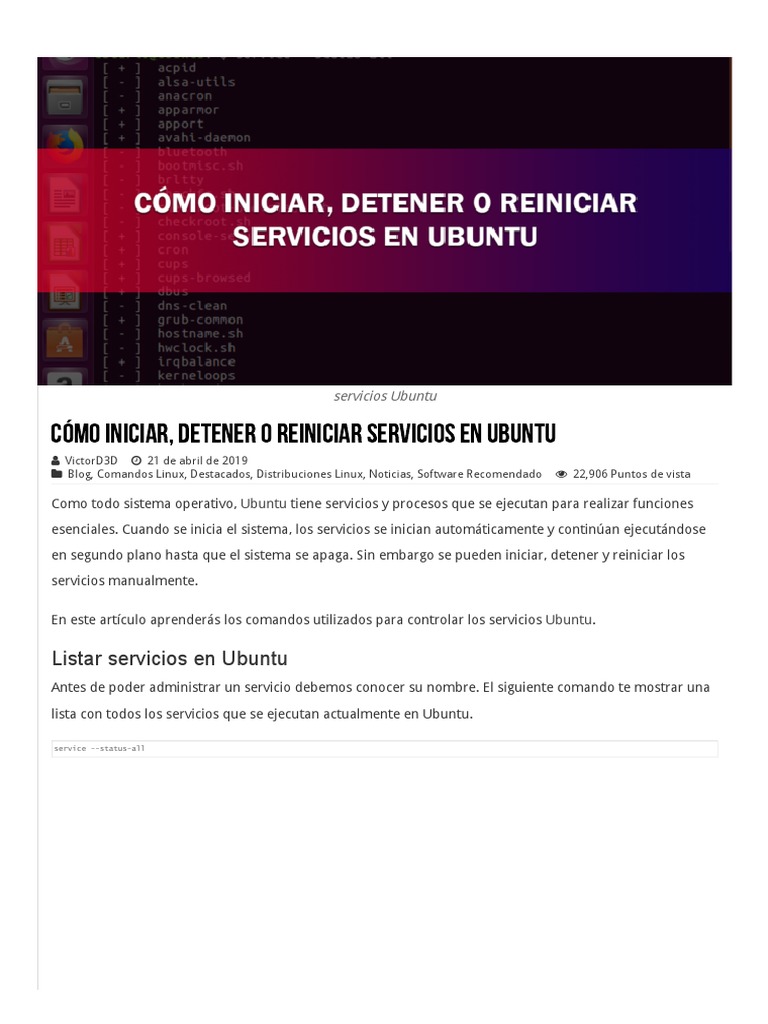 Cómo Iniciar, Detener o Reiniciar Servicios en Ubuntu - Conocimiento ...
