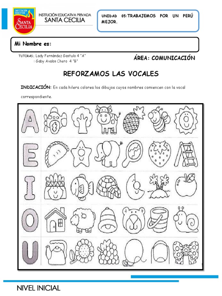 Fichas de 4 Años - REFUERZO | PDF