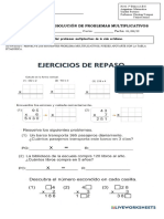 ÚLTIMA GUÍA PROBLEMAS MULTIPLICATIVOS  5TO