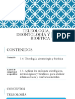 3) Teleologia, Deontologia y Bioética