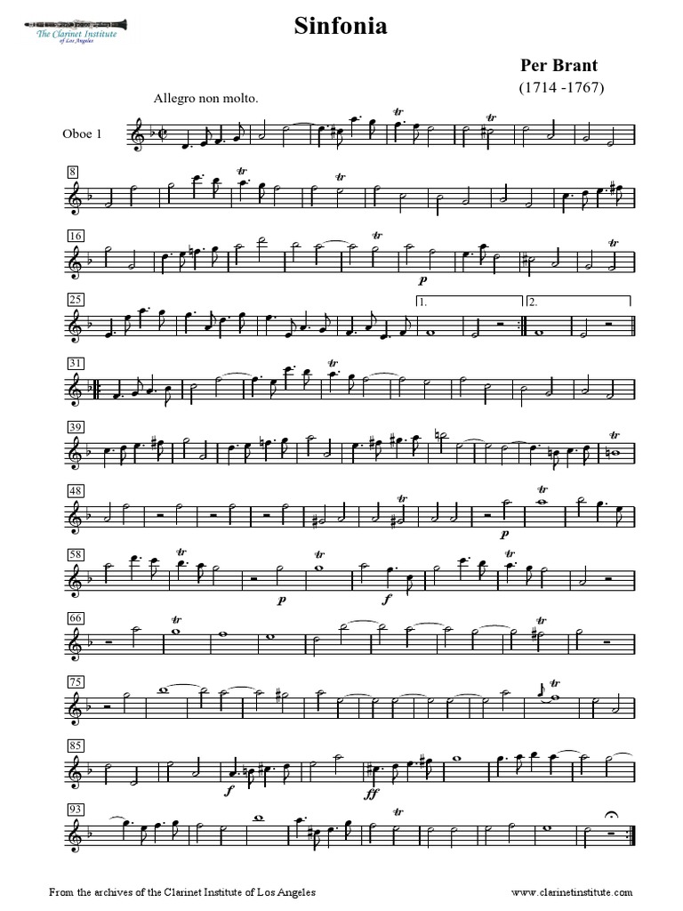 Brant Sinfonia For 2 Oboes EH and Bassoon PDF