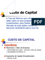 Fin - Int - II - Custo de Capital