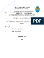 Estrategias lúdicas para aprendizaje de álgebra