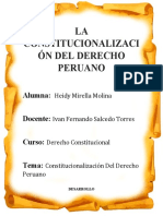 SEMANA 02. Tarea Calificada LA CONSTITUCIONALIZACIÓN DEL DERECHO PERUANO