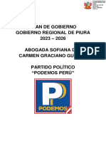 PLAN DE GOBIERNO GOBIERNO REGIONAL DE PIURA 2023 – 2026 PODEMOS PERÚ