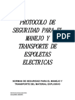 Protocolo de Seguridad para El Manejo y Transporte de Espoletas Electricas (1828)
