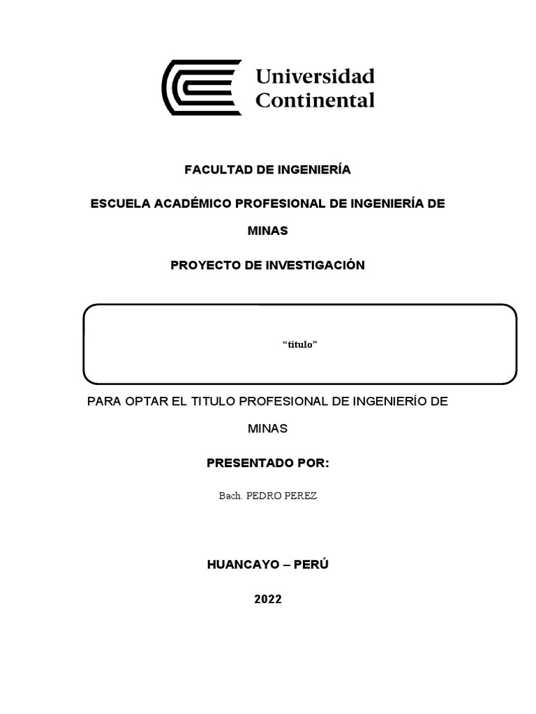Caratula Unicersidad Continental | PDF