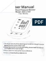 SINOCARE BP MONITOR AES-U181 User Manual