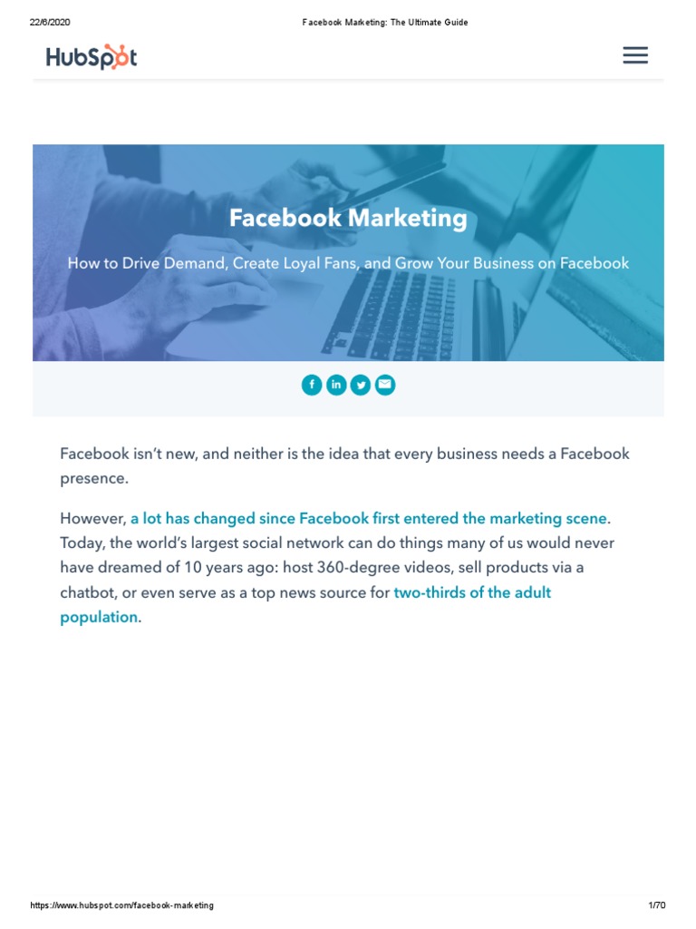 Optional Reading - Facebook Marketing - The Ultimate Guide HubSpot ...