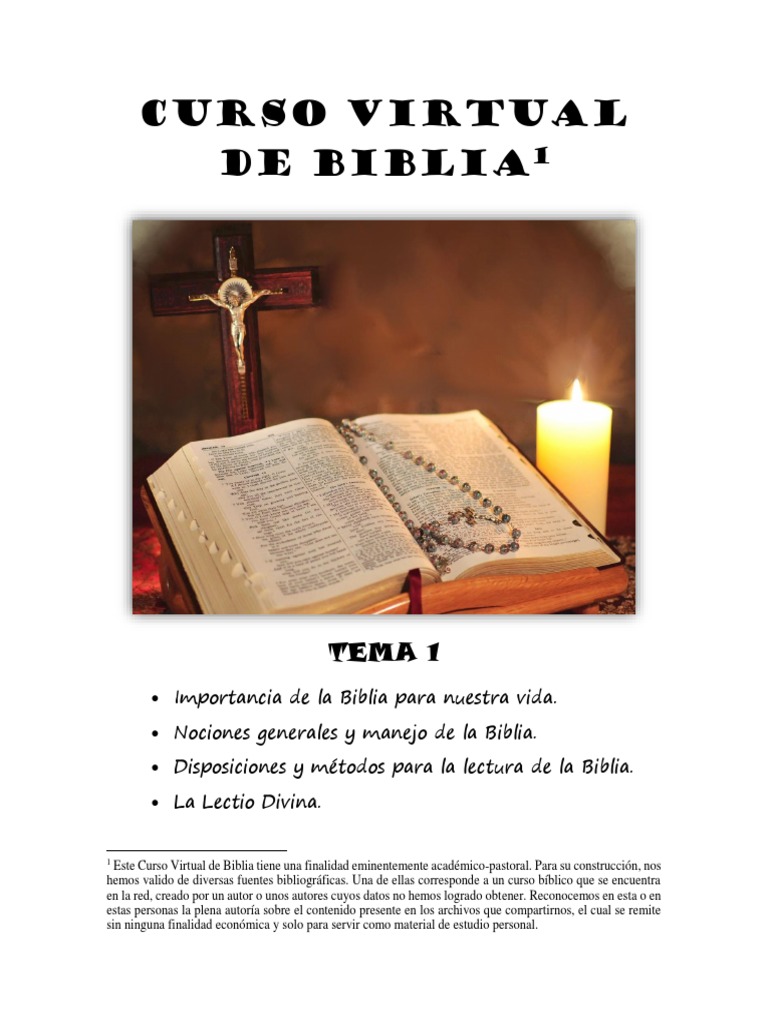 Curso Virtual de Biblia: Revelación y Vida | PDF | Biblia | Canon bíblico