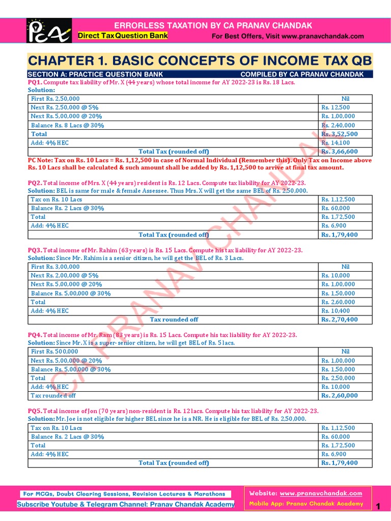 Basic Concepts of Tax QB (May & June 2022) PDF Tax Refund
