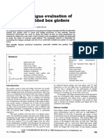 1988 Analytical Fatigue Evaluation of Externally Welded Box Girders