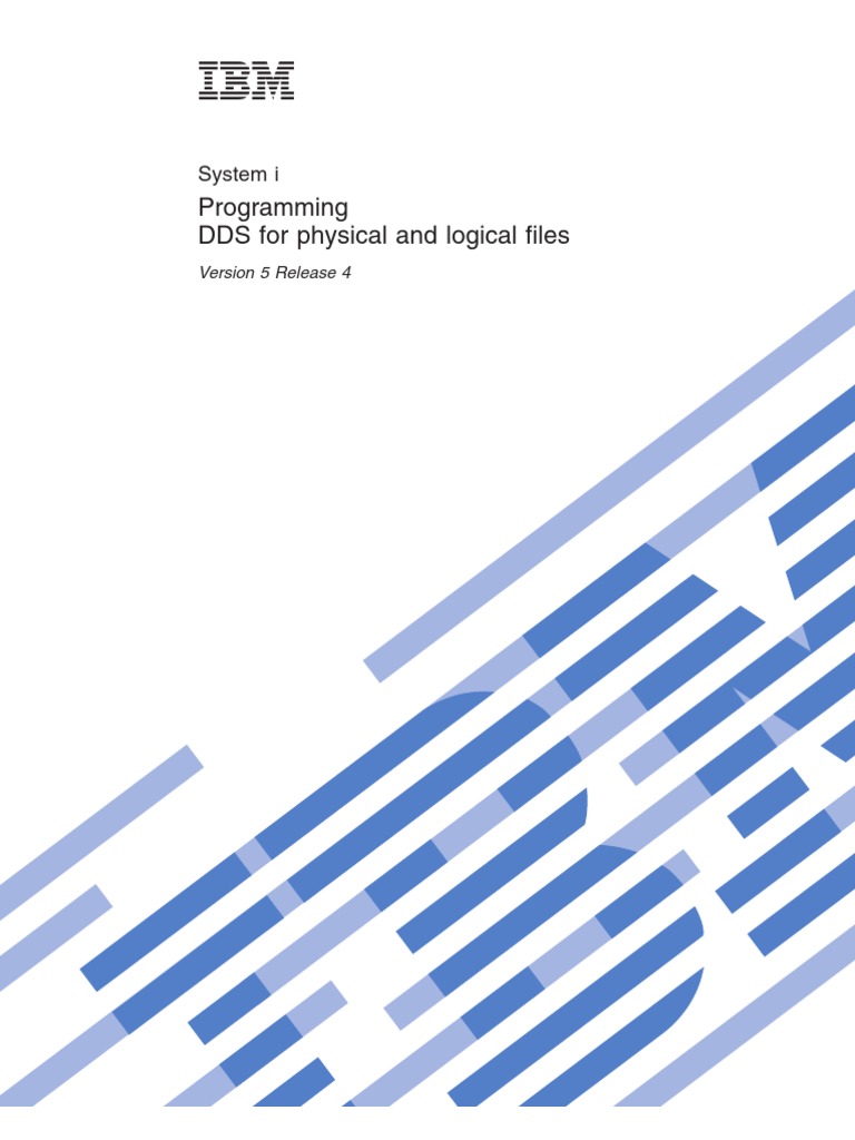 Dds for Physical Files File Format Portable Document Format