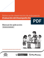 MANUAL de APLICACIÓN - Rúbricas de Observación de Aula