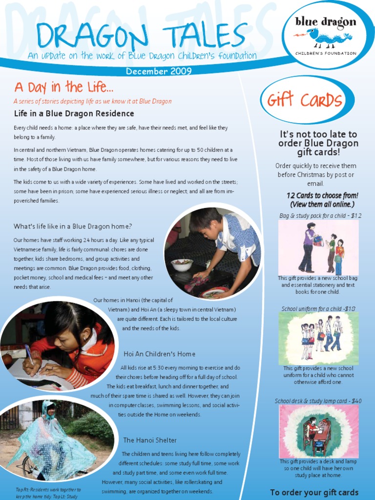 Blue Dragon Newsletter - December 2009 | PDF | Vietnam
