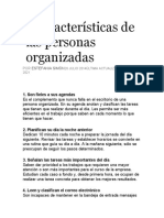 8 Características de Las Personas Organizadas