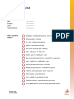 OIl Rig Safety Checklist