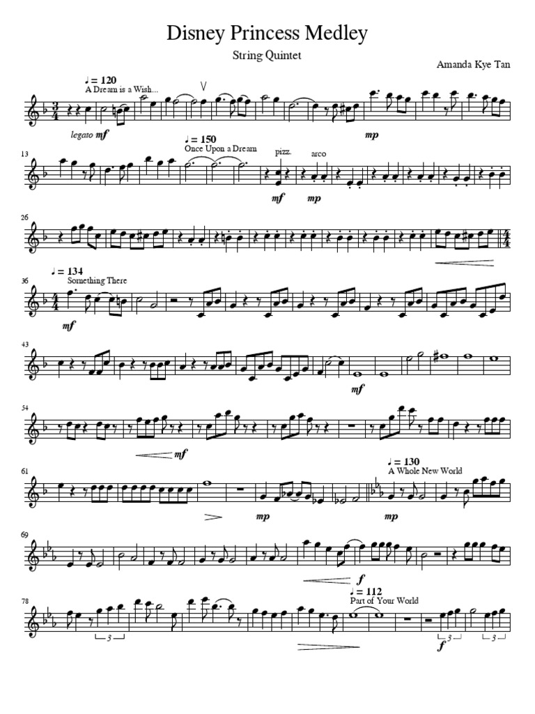 Disney Princess Medley Pdf