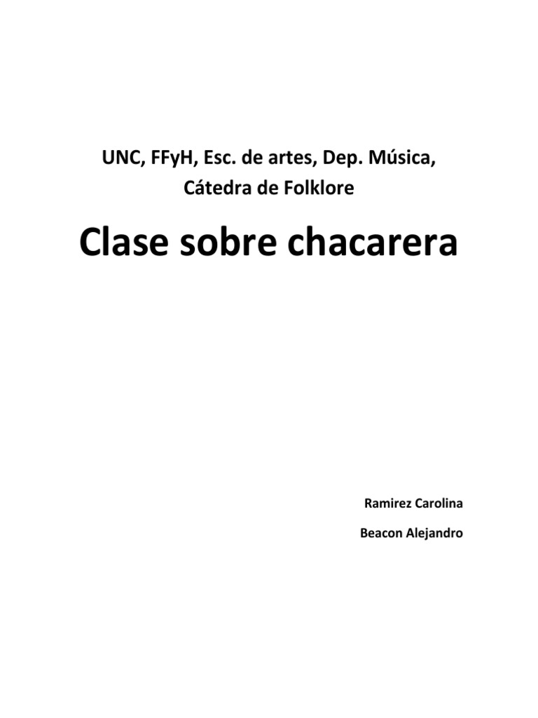 Historia y características de la chacarera | PDF | Ritmo | Acorde (Música)