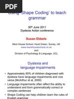 Download Susan Ebbels - Introduction to Shape Coding - Assessment-Meaning and Interpretation by dyslexiaaction SN59507760 doc pdf