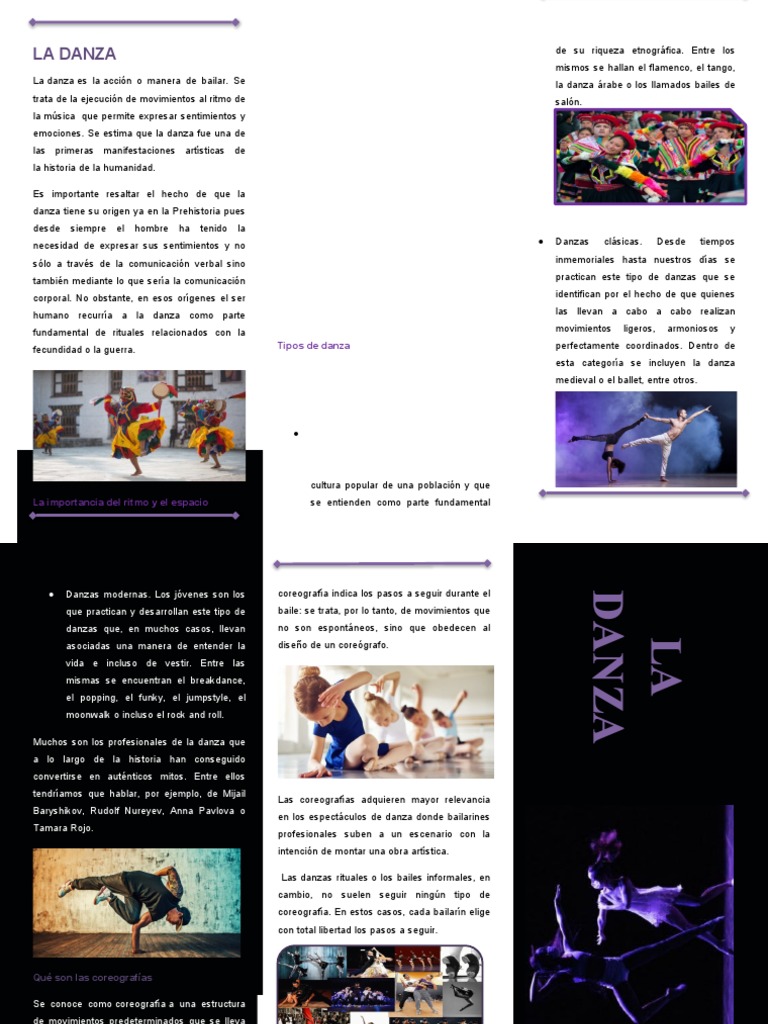 Elementos y Tipos de Danza | PDF | Bailes | Las artes escénicas