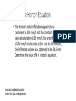 Quiz Chapter 3 Horton Equation