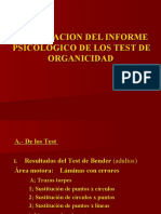 Informe de Los Test de Organicidadbender y Benton