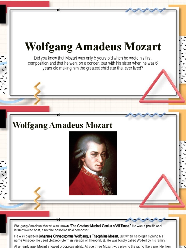 Music LEsson 6 Wolfgang Mozart PDF Wolfgang Amadeus Mozart