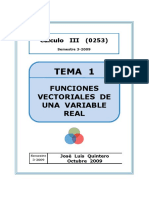 Tema 1 Funciones Vectoriales de Una Vari