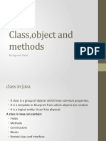 Class, Object and Methods