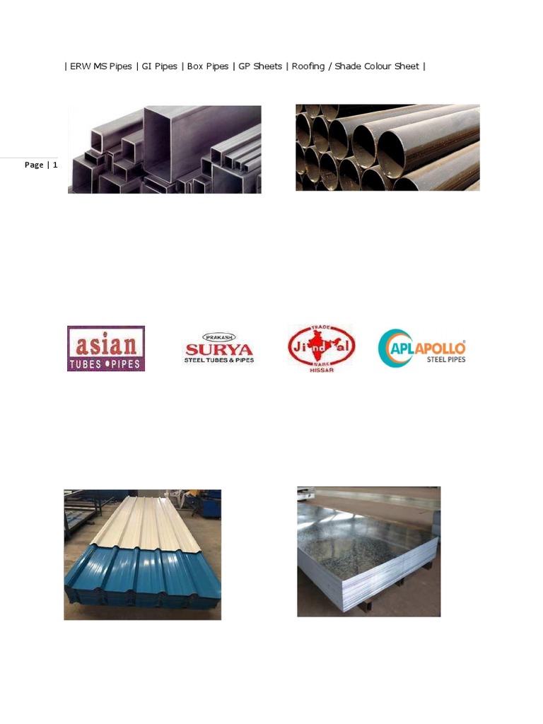 Asian Pipes Catalogue | PDF | Pipe (Fluid Conveyance) | Sheet Metal