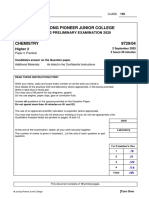 JC2 Preliminary Examination 2020 Chemistry Paper 4: Organic Qualitative Analysis of FA 2