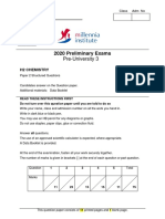 2020 MI H2 Chemistry Paper 2 Mark Scheme