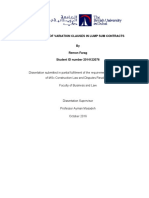 Valuation of Variation Clauses in Lump Sum Contracts