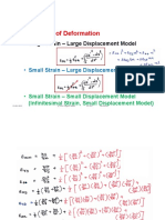 Measurement of Deformation: Quick Re-Cap - Large Strain - Large Displacement Model