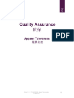 Section 16 TFG QA MANUAL - Apparel Tolerances
