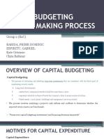 Capital Budgeting and Decision Process