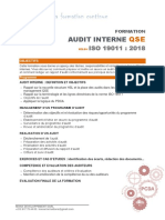 Programme - Audit Interne QSE