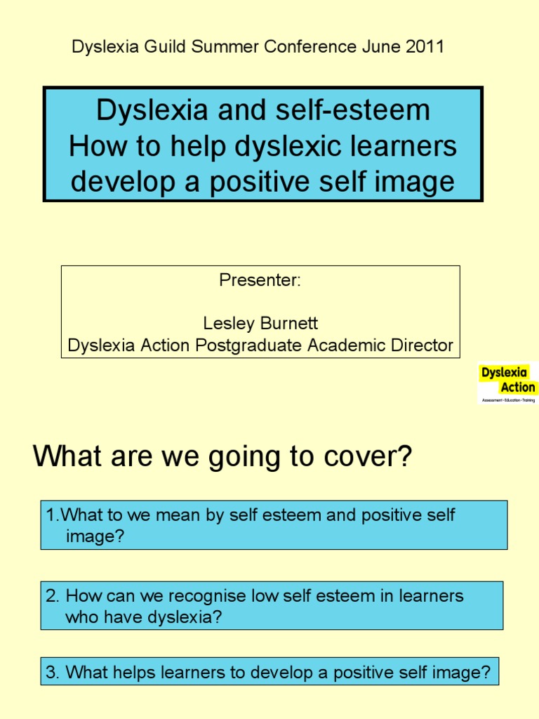 Enhancing Self-Esteem in Dyslexic Learners | PDF | Self Esteem | Dyslexia