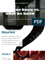 1.3 How We Know vs. What We Know Class Presentation