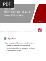 OTC107201 OptiX OSN 380068008800 Optical Power Calculation 