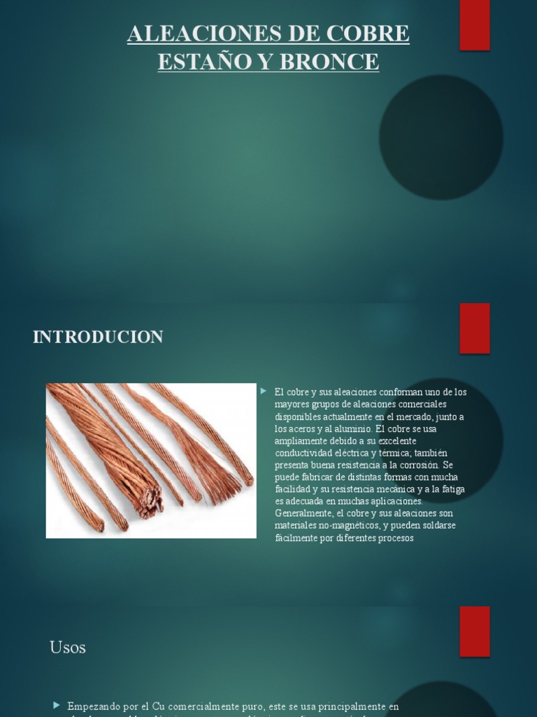 Aleaciones de Cobre y Estaño: Bronce | PDF | Estaño | Cobre