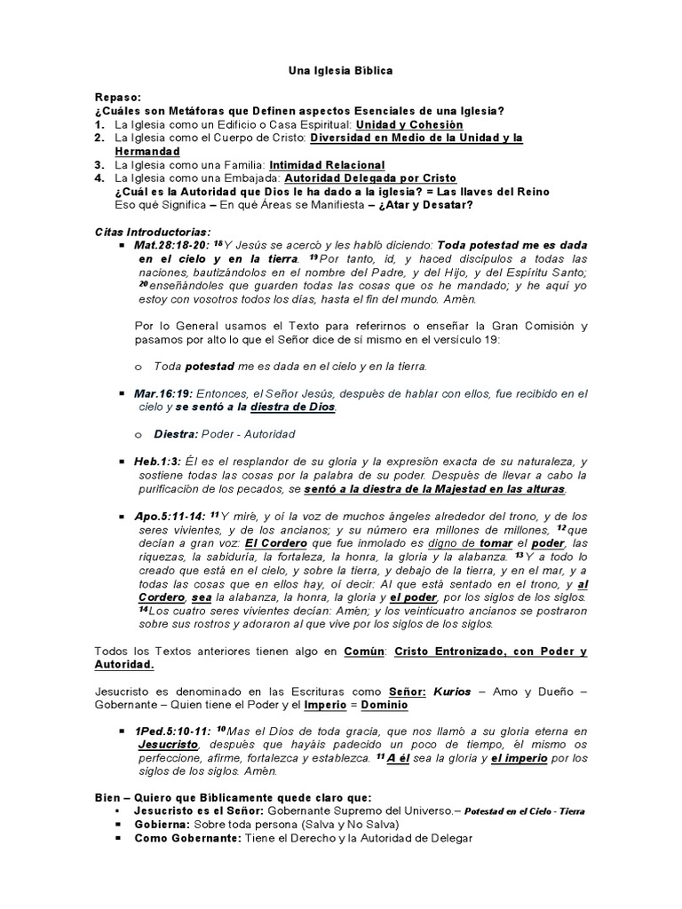 Unidad y Autoridad en la Iglesia | PDF